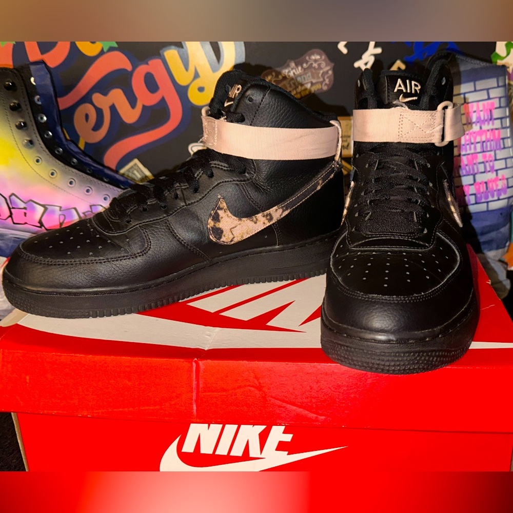 Nike Air Force One Acid Wash, Size 9.5, Black